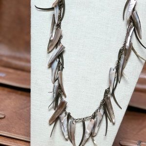 Faux shark tooth necklace